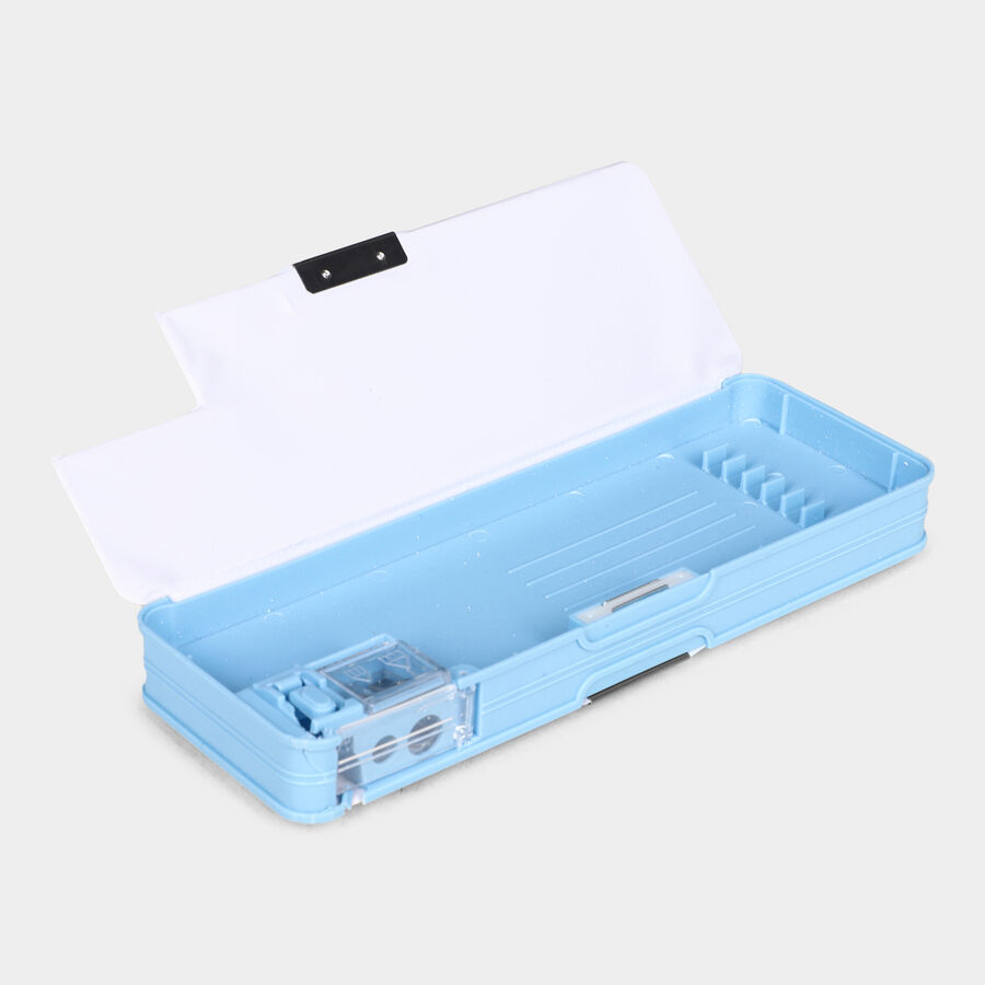 Magnetic Plastic Pencil Box - Color/Design May Vary, , large image number null