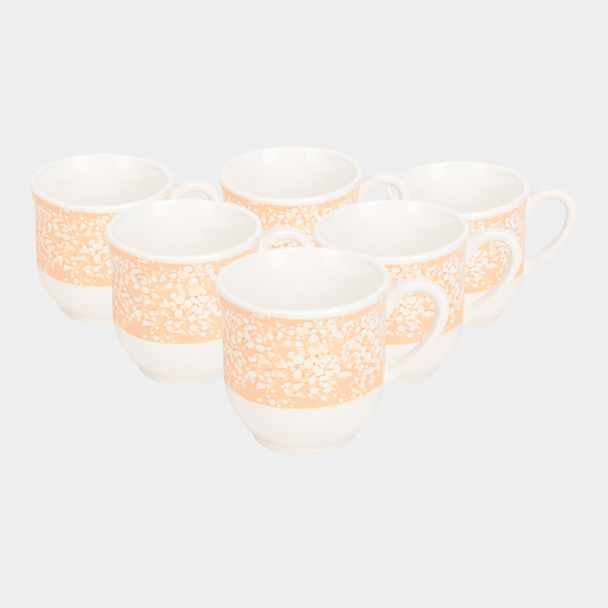 Home Finery                         120ml White Stoneware Cup Set of 6