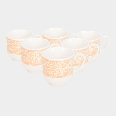 120ml White Stoneware Cup Set of 6