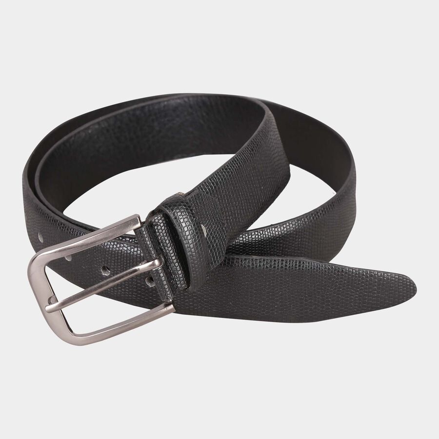 Men's Black Polyurethane Casual Belt, , large image number null