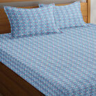 120 GSM Blue Microfiber Double Bedsheet, , small image number null