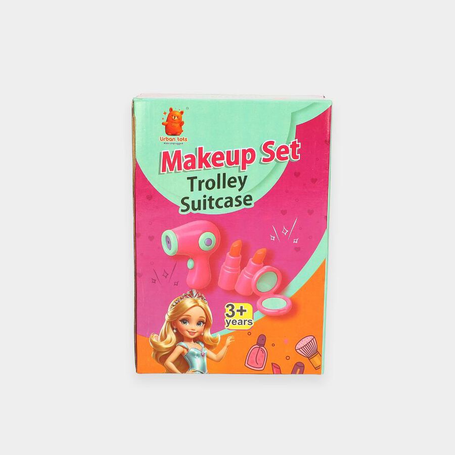 Kids Makeup Set Trolley Suitcase, , large