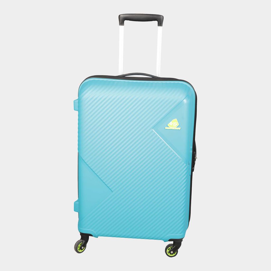 4-Wheel Blue Polypropylene Hard Case Trolley, Medium, , large image number null