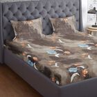 110 GSM Microfiber Double Bedsheet With 2 Pillow Covers, , small image number null