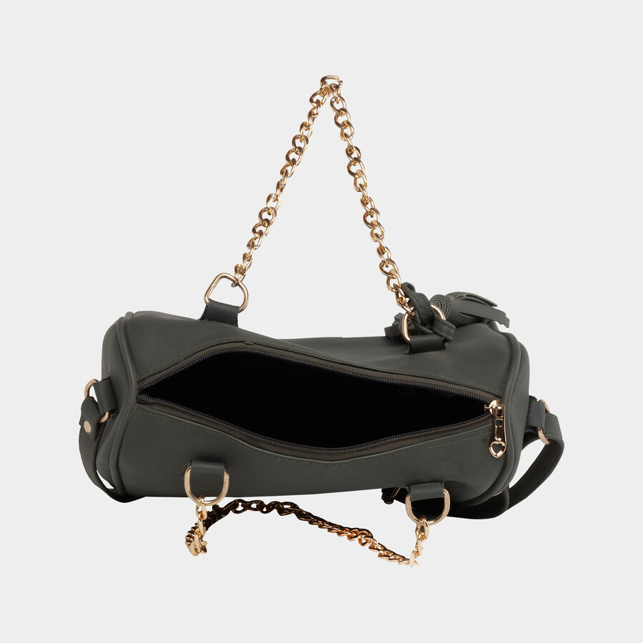 Women's Polyurethane Zipper Sling Bag, , large image number null