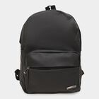Women's Black Polyurethane Backpack, , small image number null