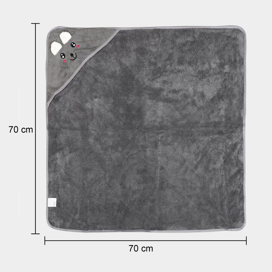 280 GSM Dark Grey Microfiber Baby Towel, , large image number null