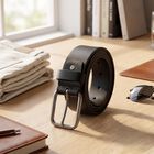 Men's Black PU Belt, , small