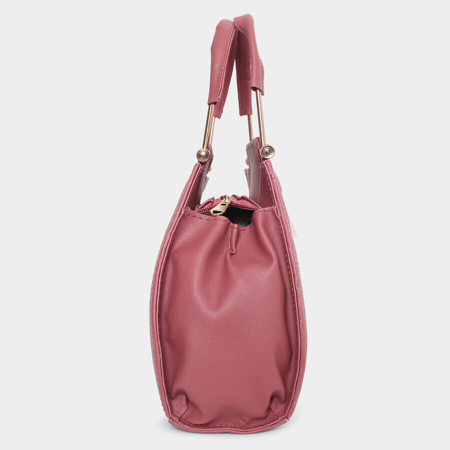 Women Embroidered Peach Handbag, , large image number null