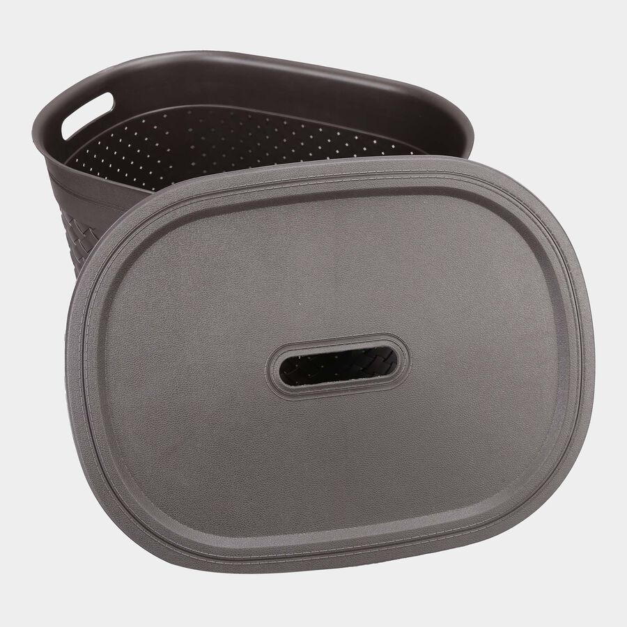 Brown Plastic Basket, , large