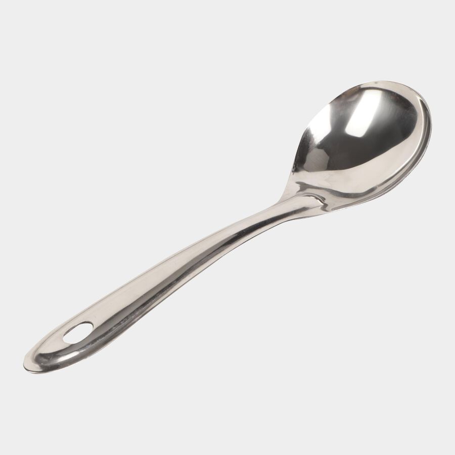 Silver Steel Serving Spoon, , large image number null