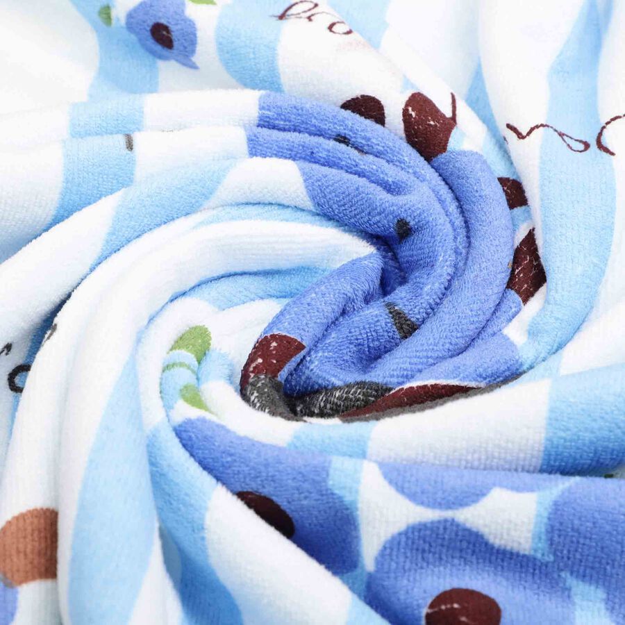380 GSM Blue Polyester Baby Towel, , large image number null