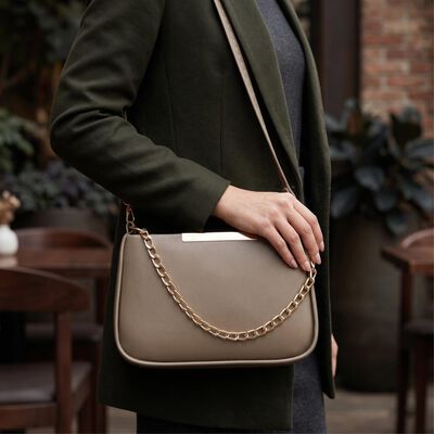 Woman's Beige Polyurethane Bag