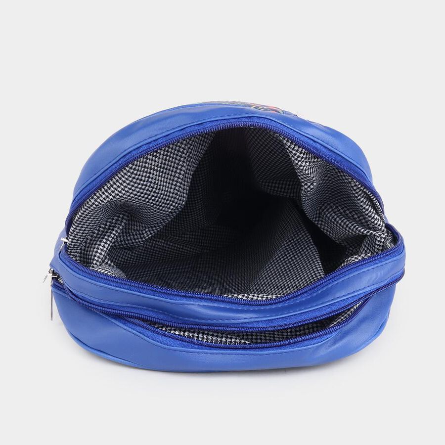 Women's Blue Polyurethane Backpack, , large image number null