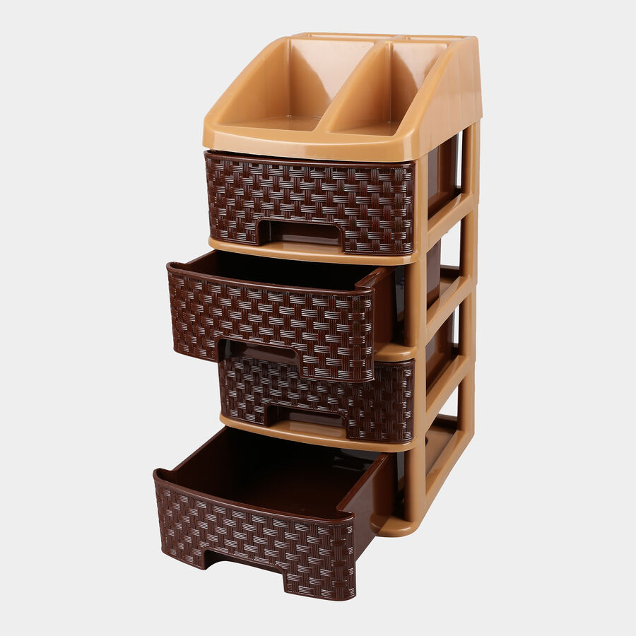 4-Tier Plastic Multi-Drawer Organizer, , large image number null