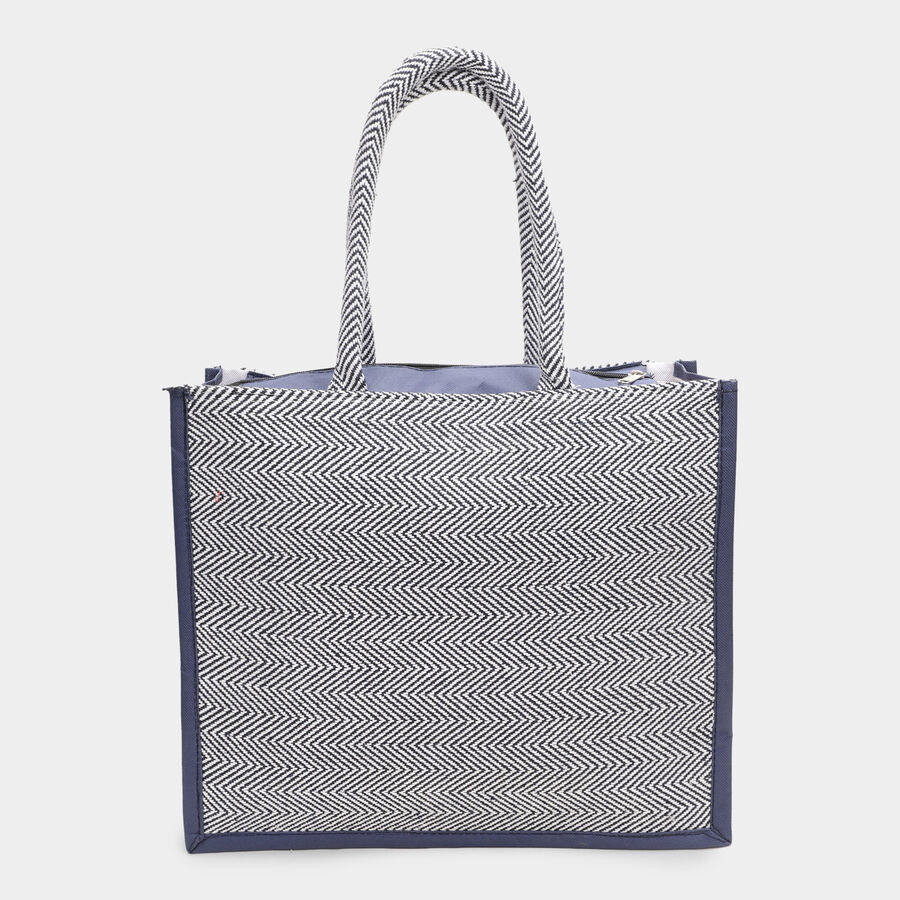 Women's Navy Blue Fabric Tote Bag, , large image number null