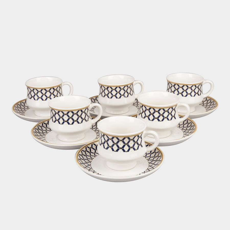 12 Pcs. Stoneware Cup & Saucer Set- 150 ml, , large image number null