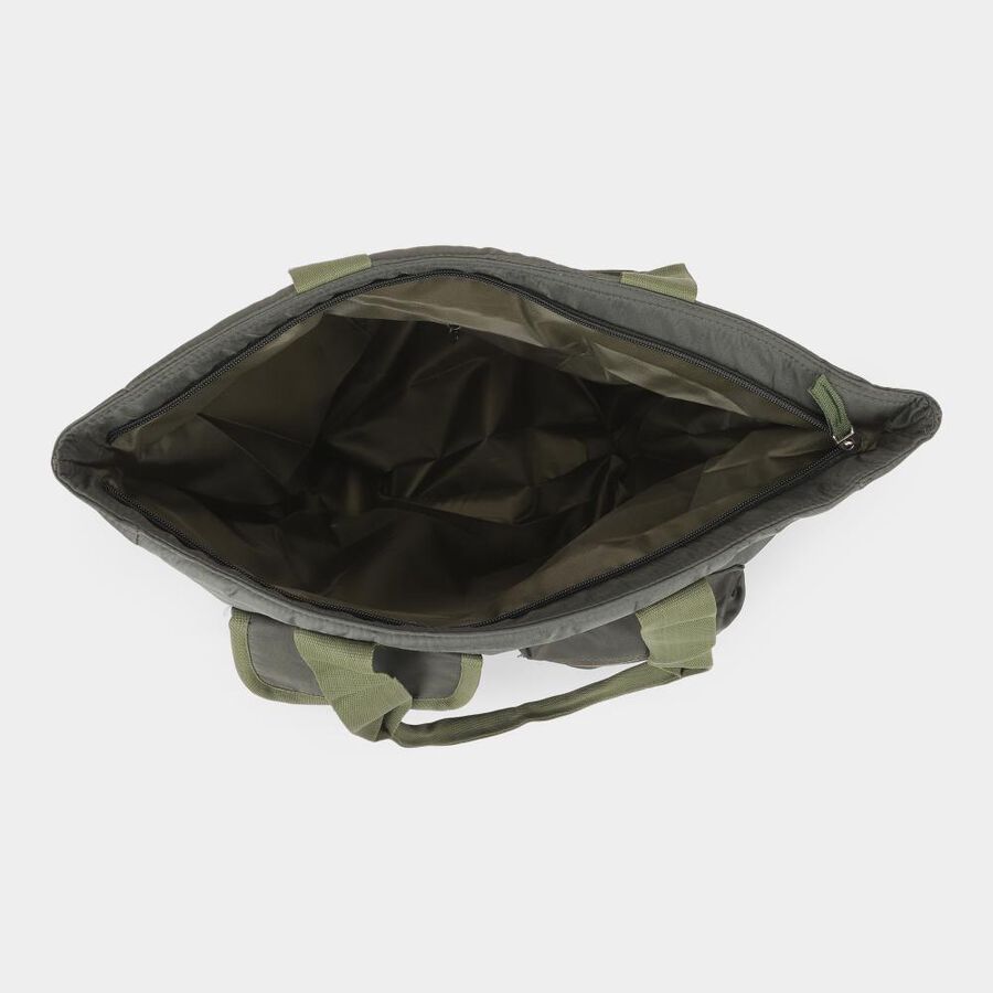 Women's Olive Fabric-Nylon Hand Bag, , large