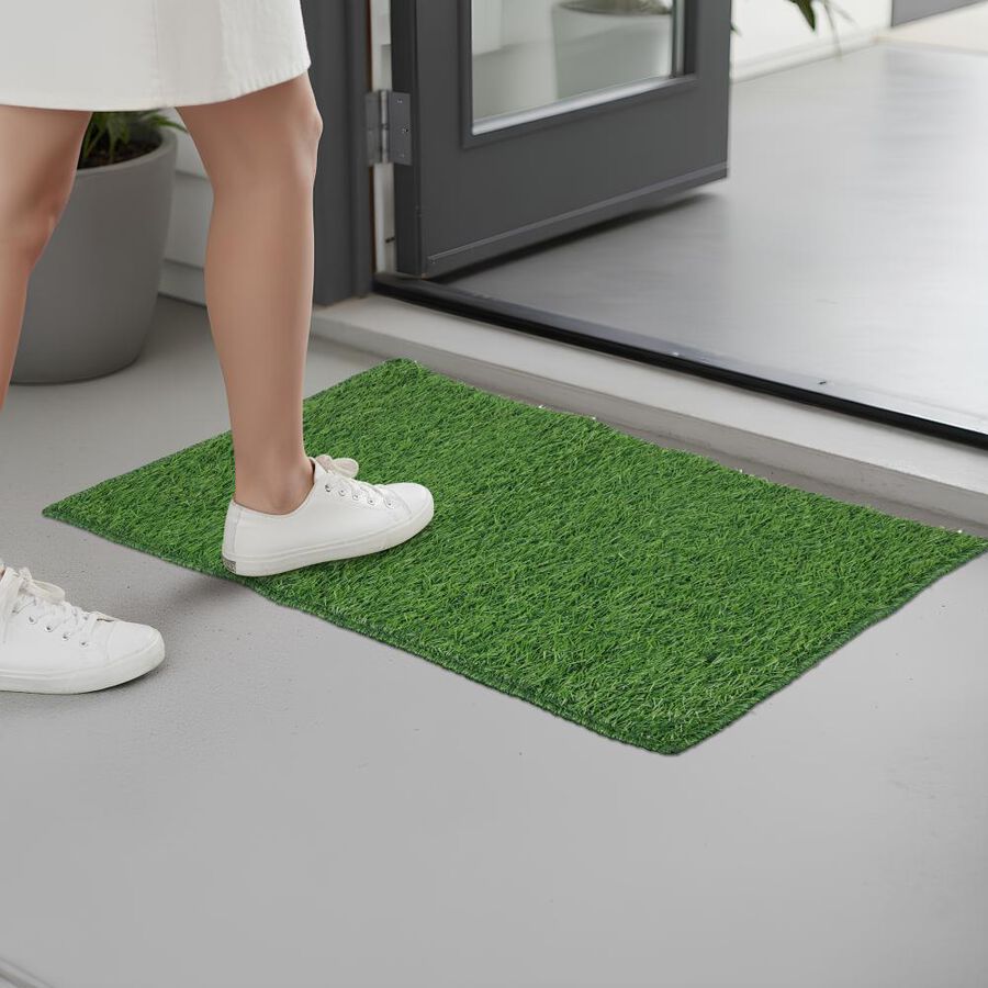 Anti-Skid Green Polypropylene Door Mat, , large image number null