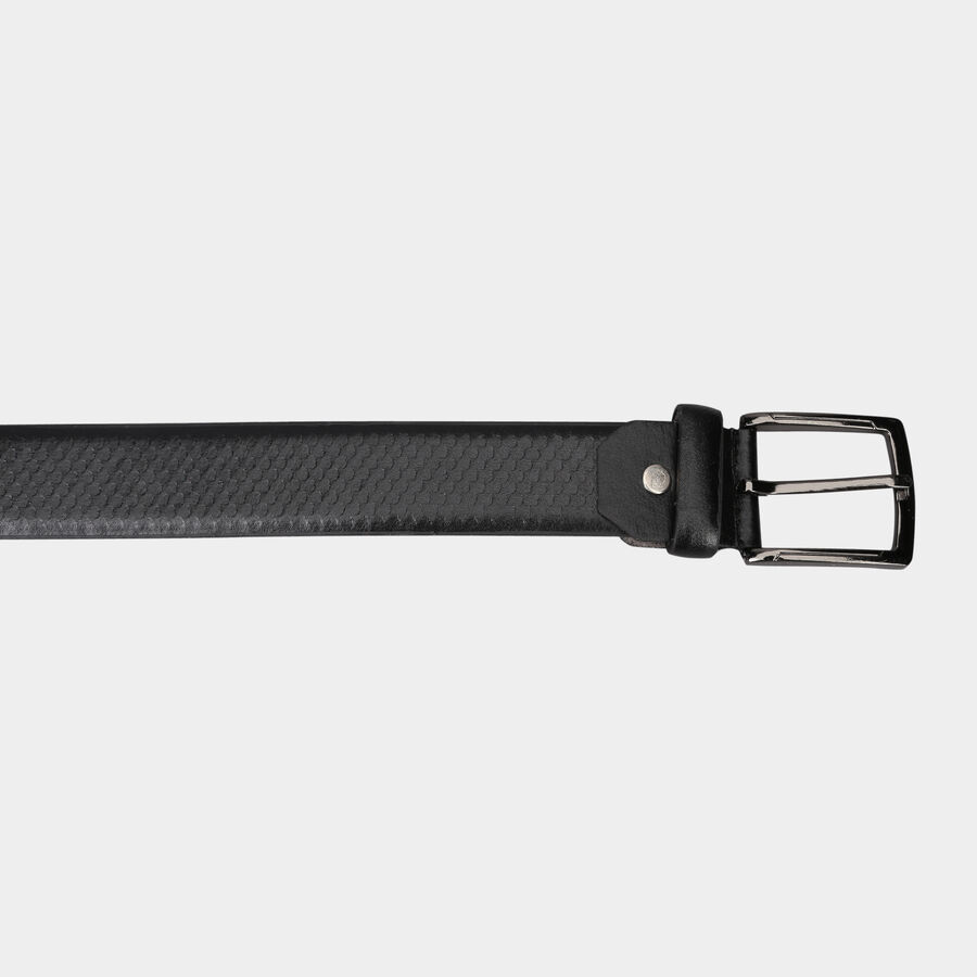 Men's Black Polyurethane Casual Belt, , large image number null