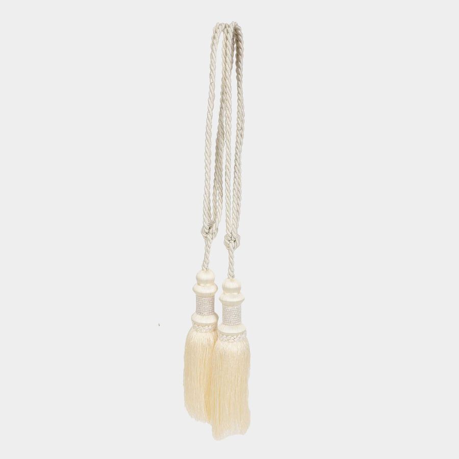 Cream Microfiber Tieback Rope, , large image number null
