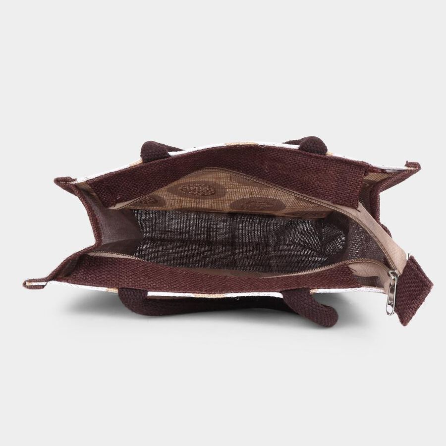 Brown Jute Lunch Bag, , large image number null