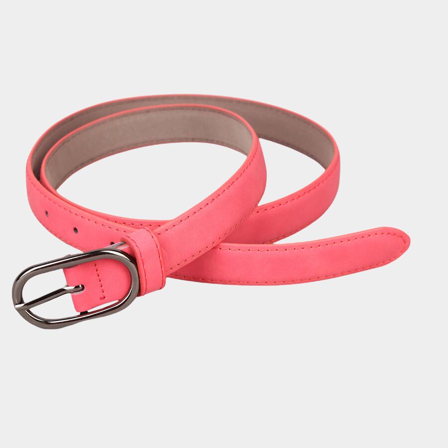 Women's Red Polyurethane Belt, , large image number null