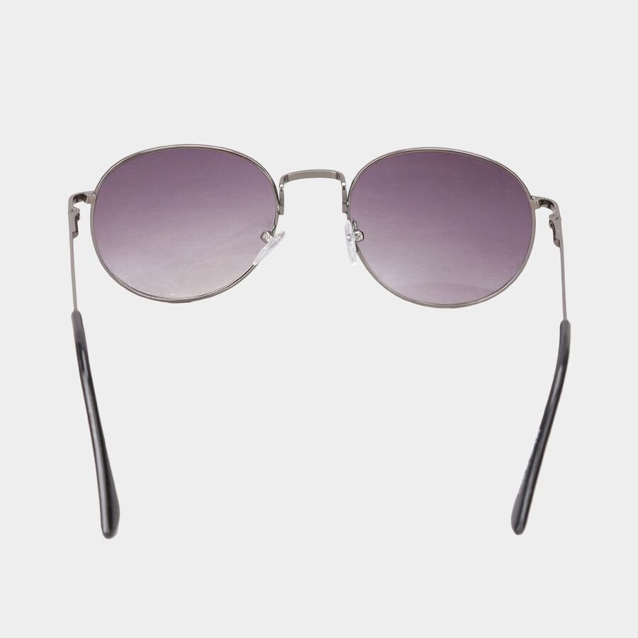 Men's Metal Gradient Round Sunglasses, , large