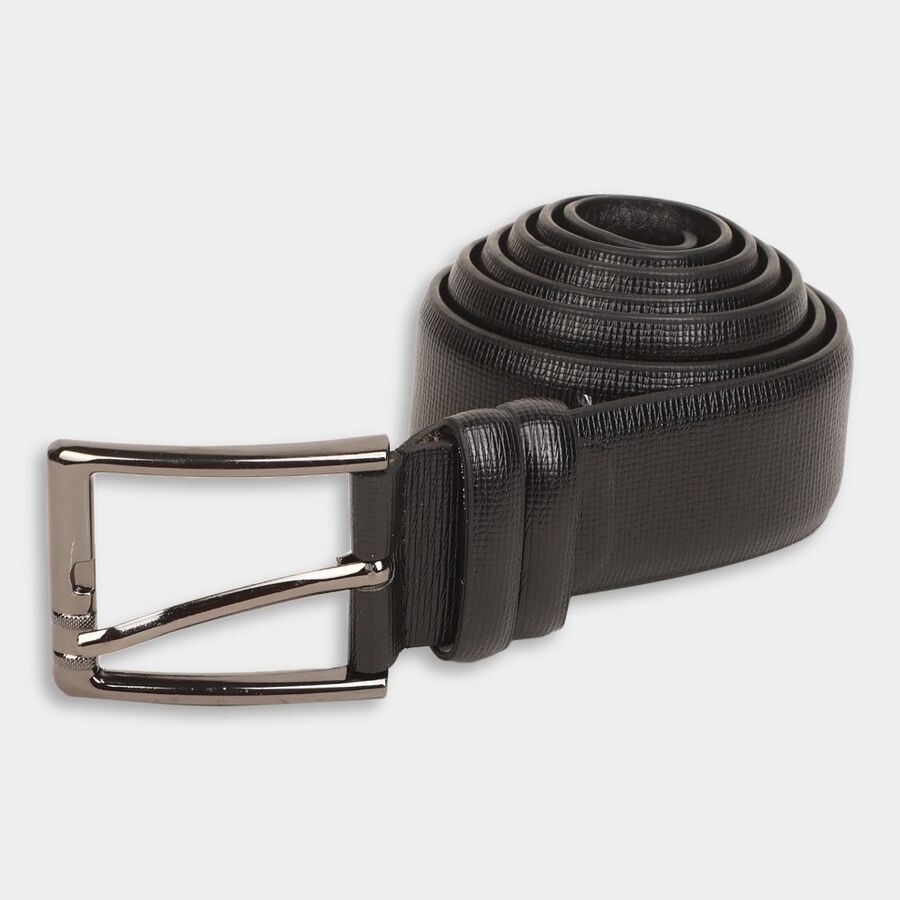 Men's Black Polyurethane Casual Belt, , large image number null