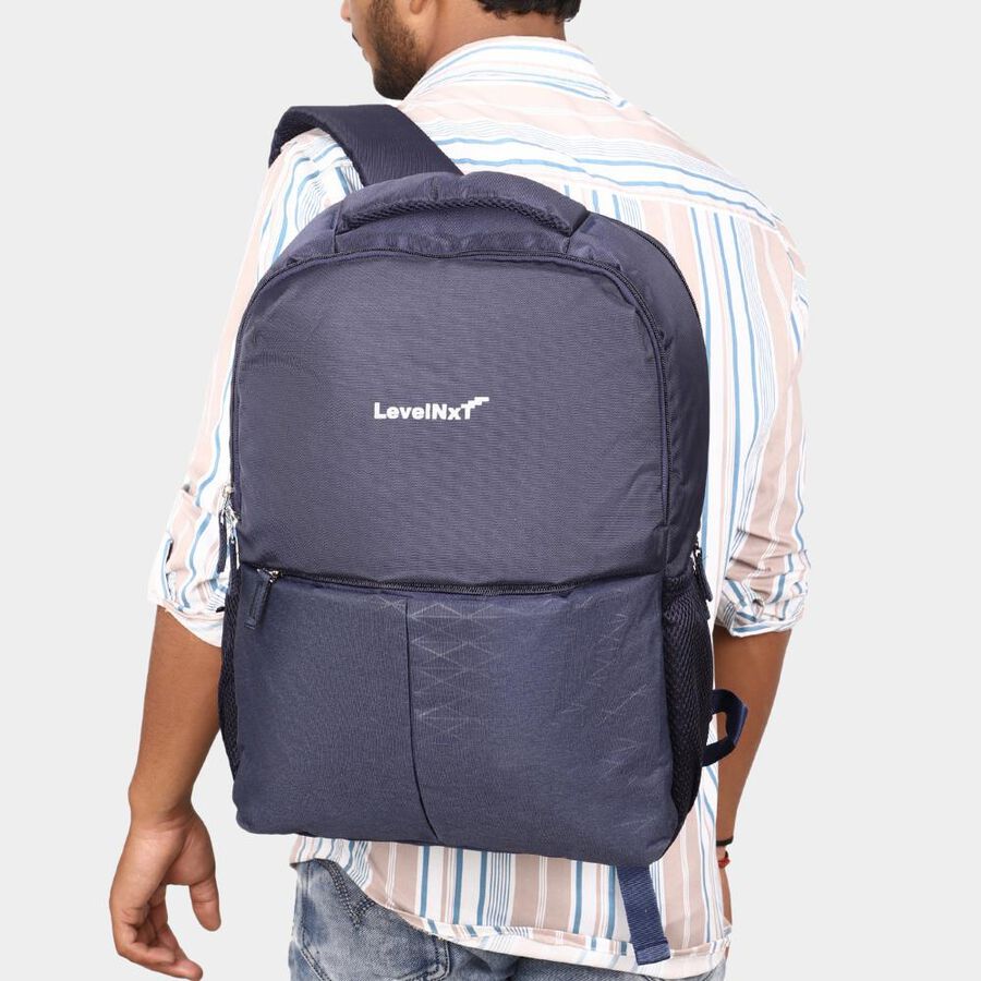Dark Blue Backpack with Laptop Sleeve, 27 L(Approx), , large image number null