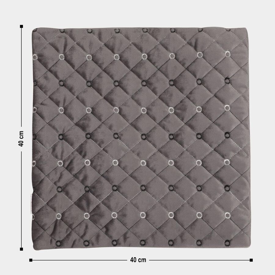 Dark Grey Velvet Cushion Cover, , large image number null