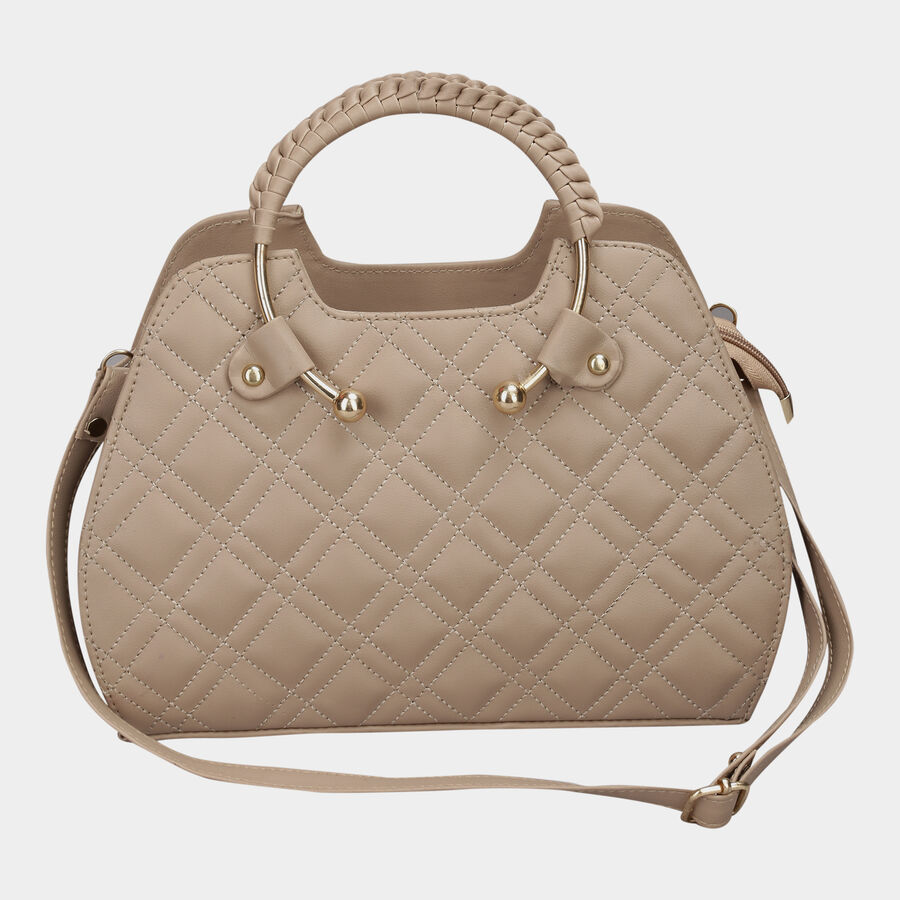 Women Solid Grey Handbag, , large image number null