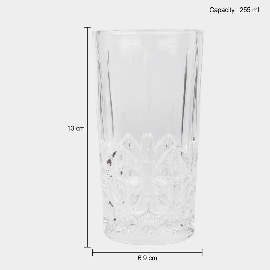 255 ml Glass Tumbler Set of 6, , large image number null