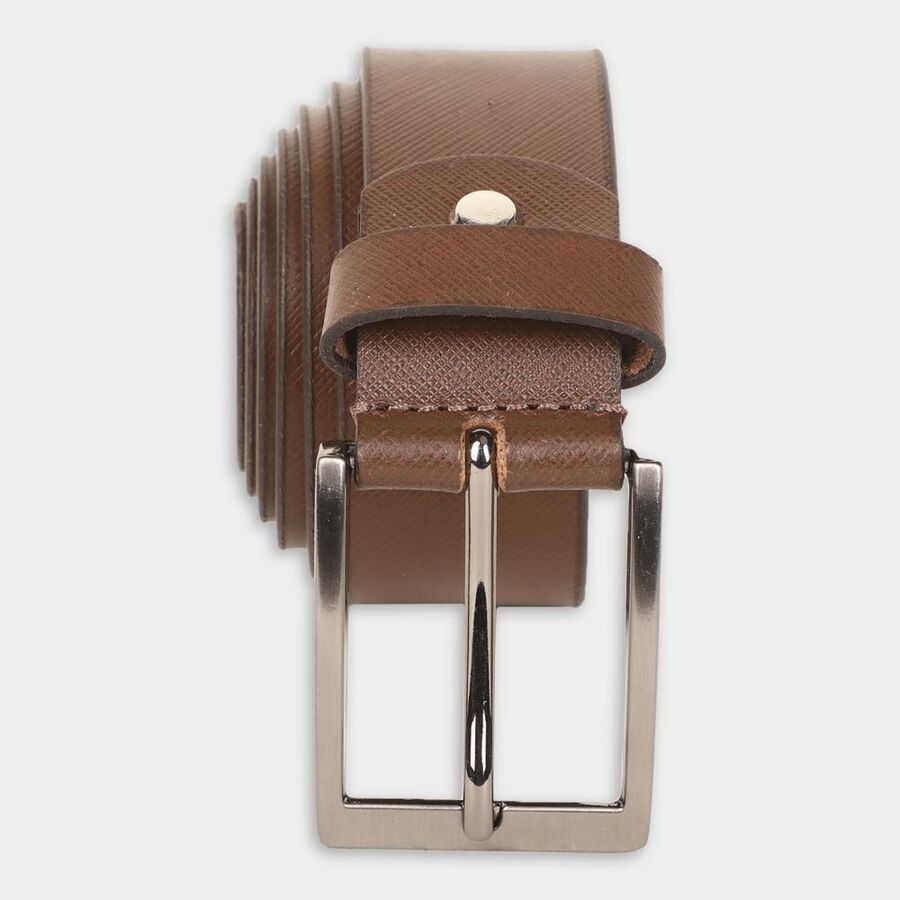 Men's Brown Leather Casual Belt, , large image number null