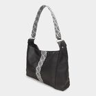 Women's Black Polyurethane Hand Bag, , small