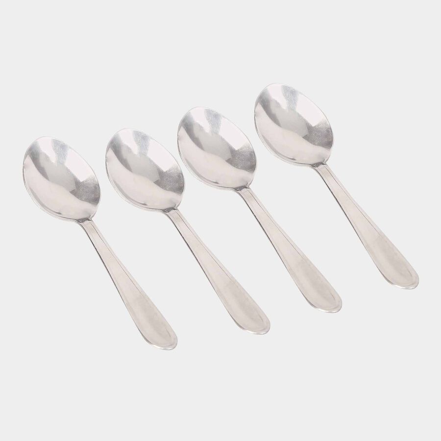 Set of 4 Stainless Steel Tea Spoons, , large image number null