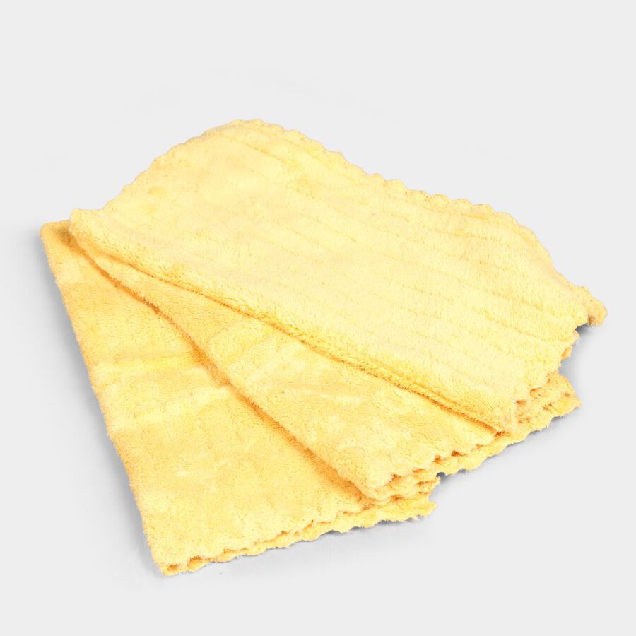 270 GSM Yellow Microfiber Face Towel, , large
