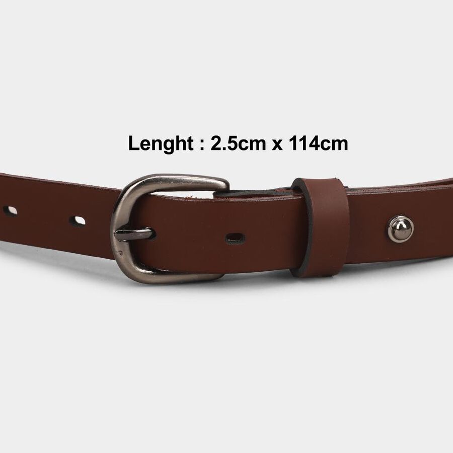 Women's Brown PU Belt, , large image number null
