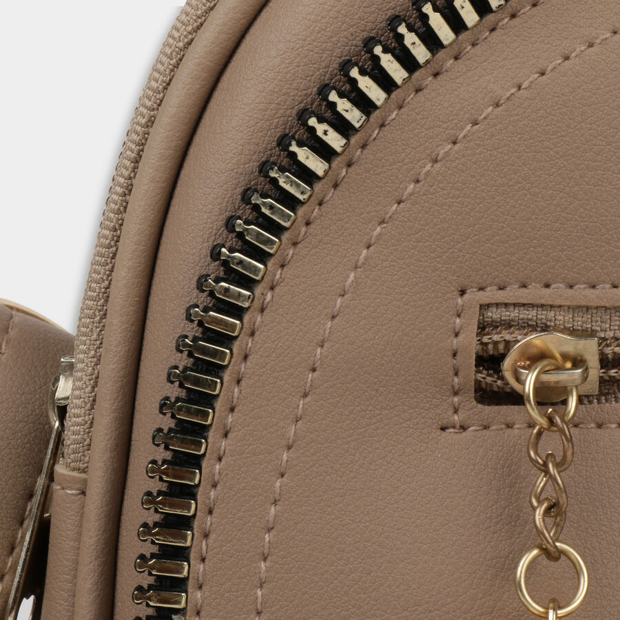 Women Plain Beige Sling Bag, , large image number null