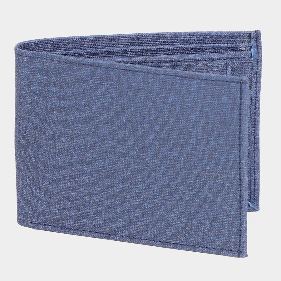 Men's Blue Polyurethane Wallet, , large image number null
