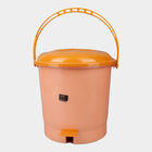 6L Orange Plastic Dustbin, , small