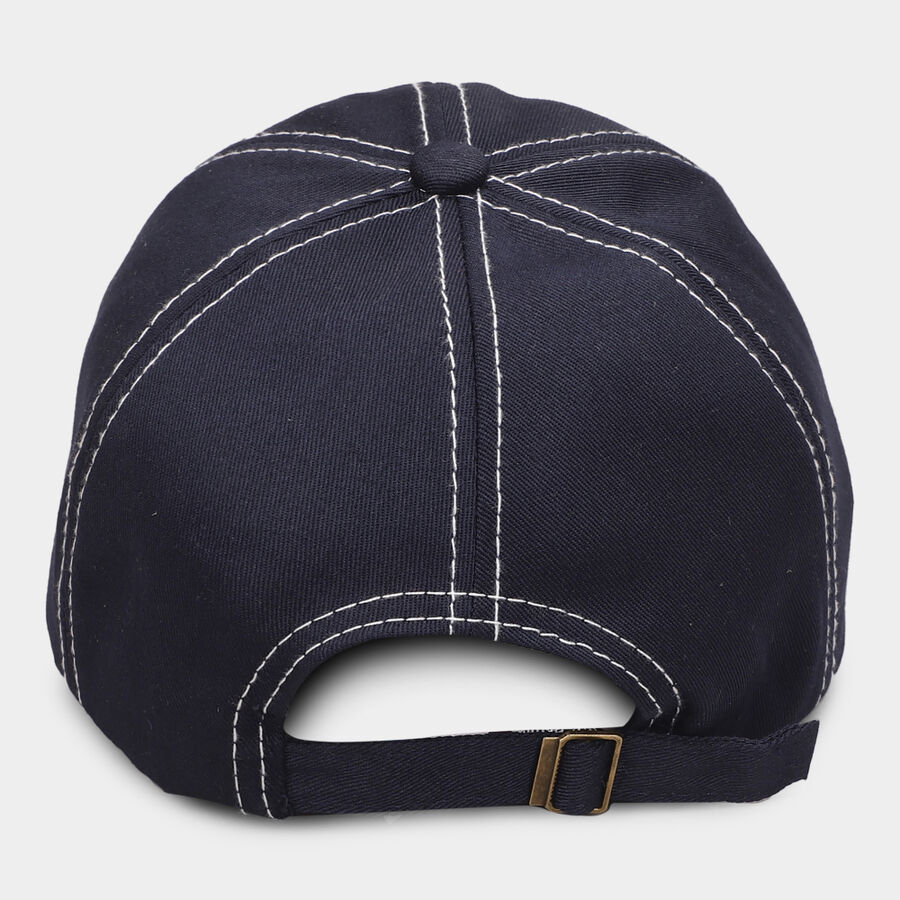 Men's Blue Fabric Cap, , large image number null