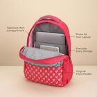 Kid's Pink Genie Girls Pink Heart Print Laptop Backpack, , small