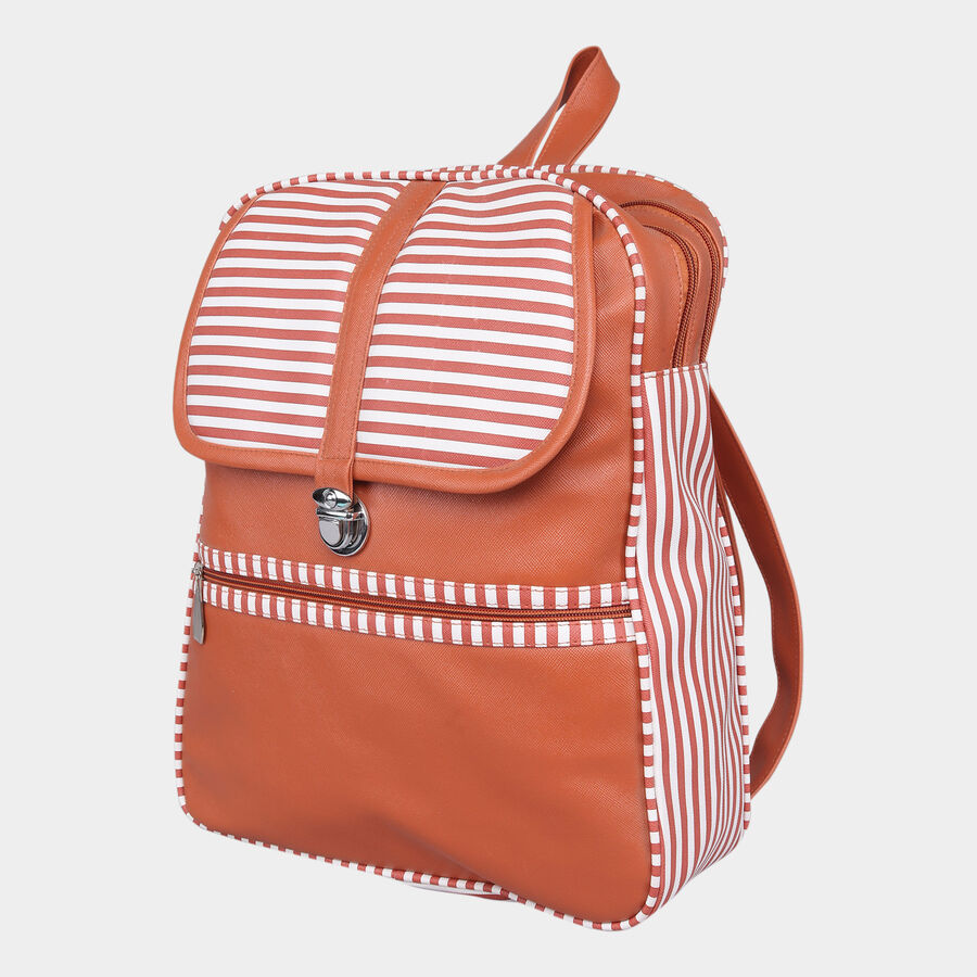 Women's Solid Polyurethane Backpack, , large image number null