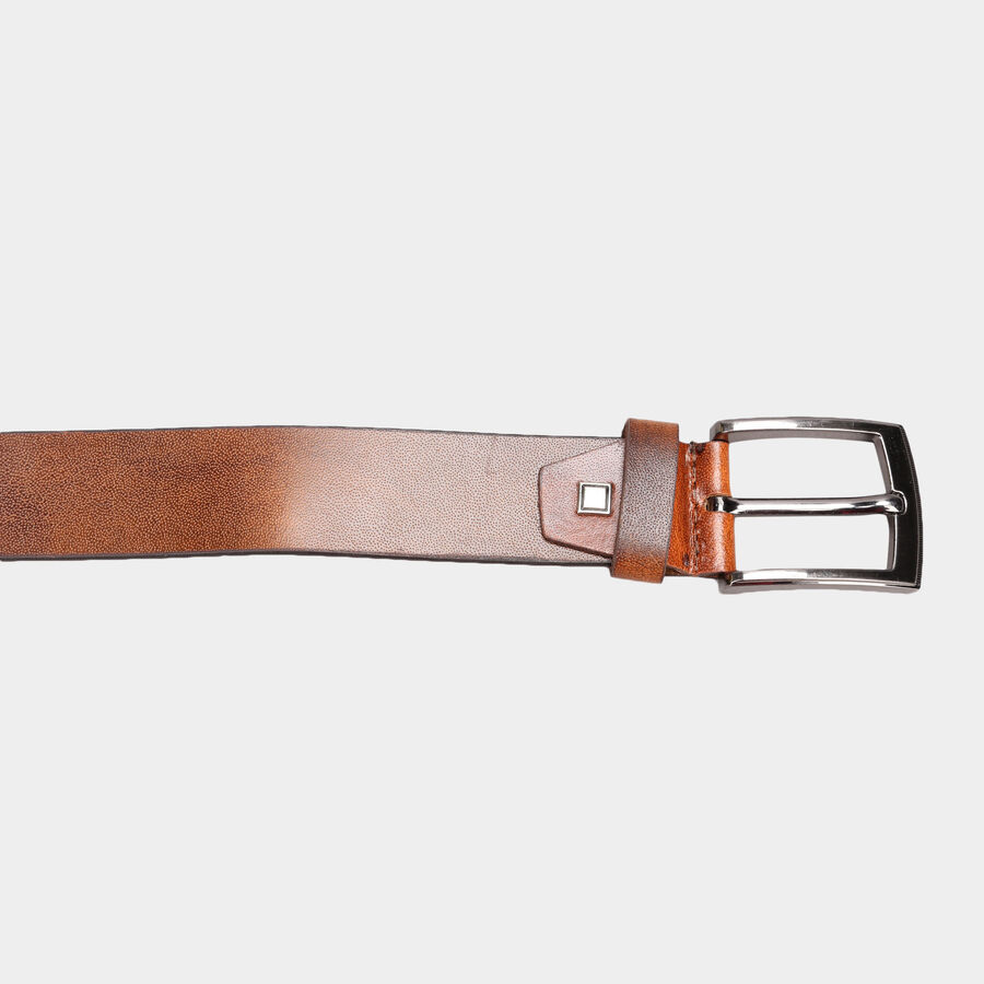 Men's Leather Casual Belt, Size 40, Smooth/Plain, , large image number null