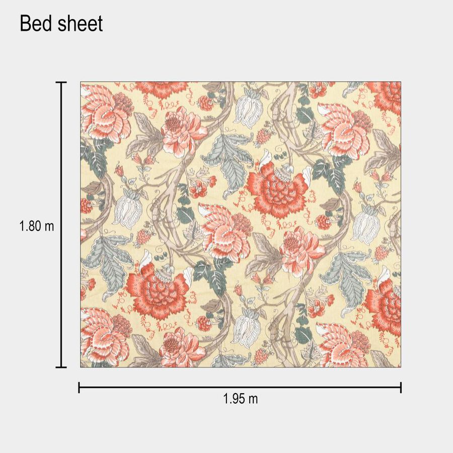 Blue Microfiber Double Bedsheet, , large image number null