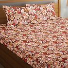 120 GSM Brown Microfiber Double Bedsheet With Pillow Cover, , small image number null