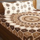 Green Microfiber Double Bedsheet with Pillow Cover, , small