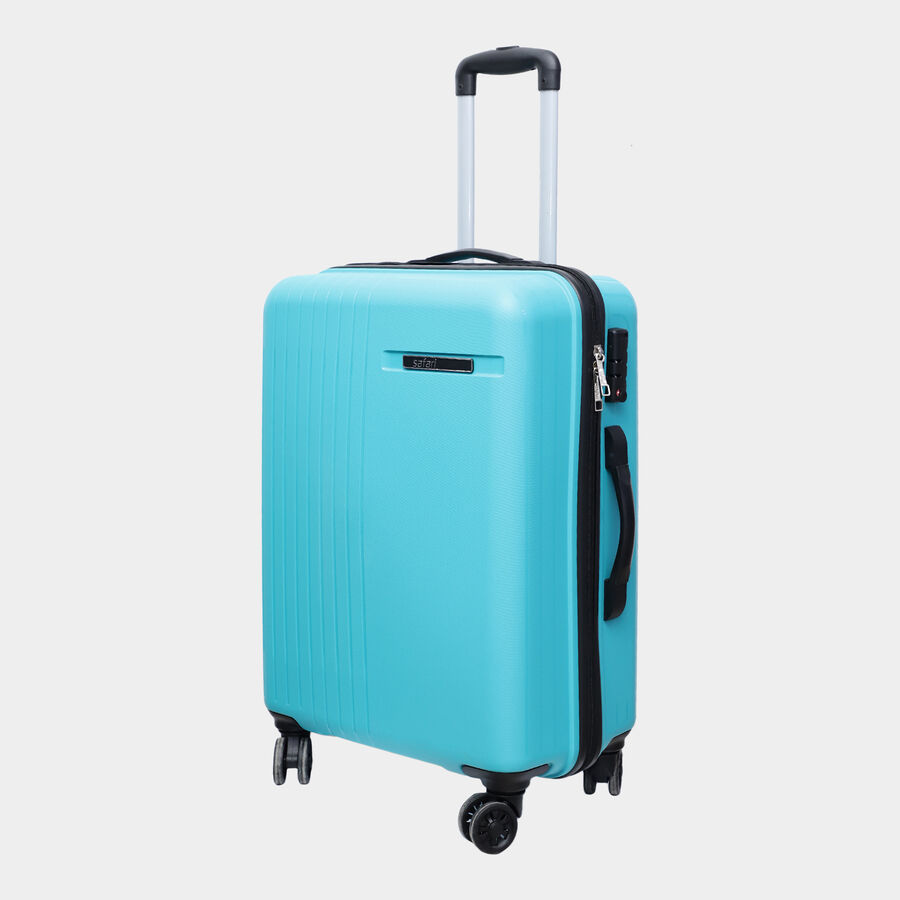 8-Wheel Cyan PVC Matee Hard Case Trolley, Medium, , large image number null