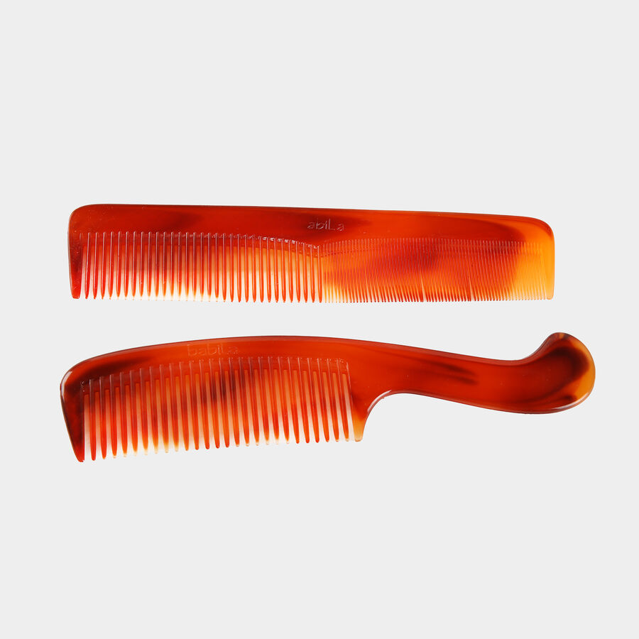 Plastic Hair Comb, Set of 2 - Colour/Design May Vary, , large image number null